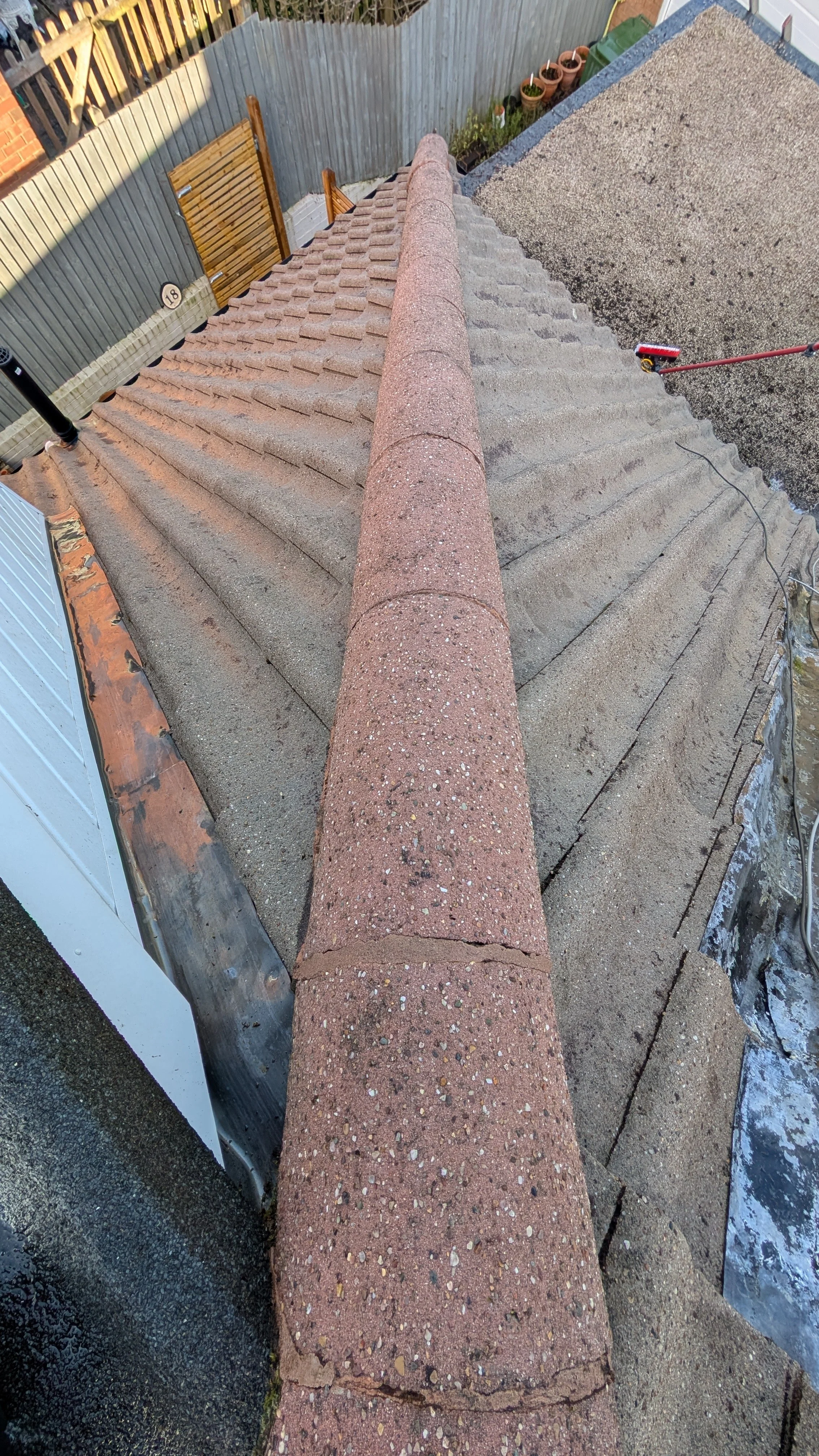 Roof tiles after professional cleaning Melbourne