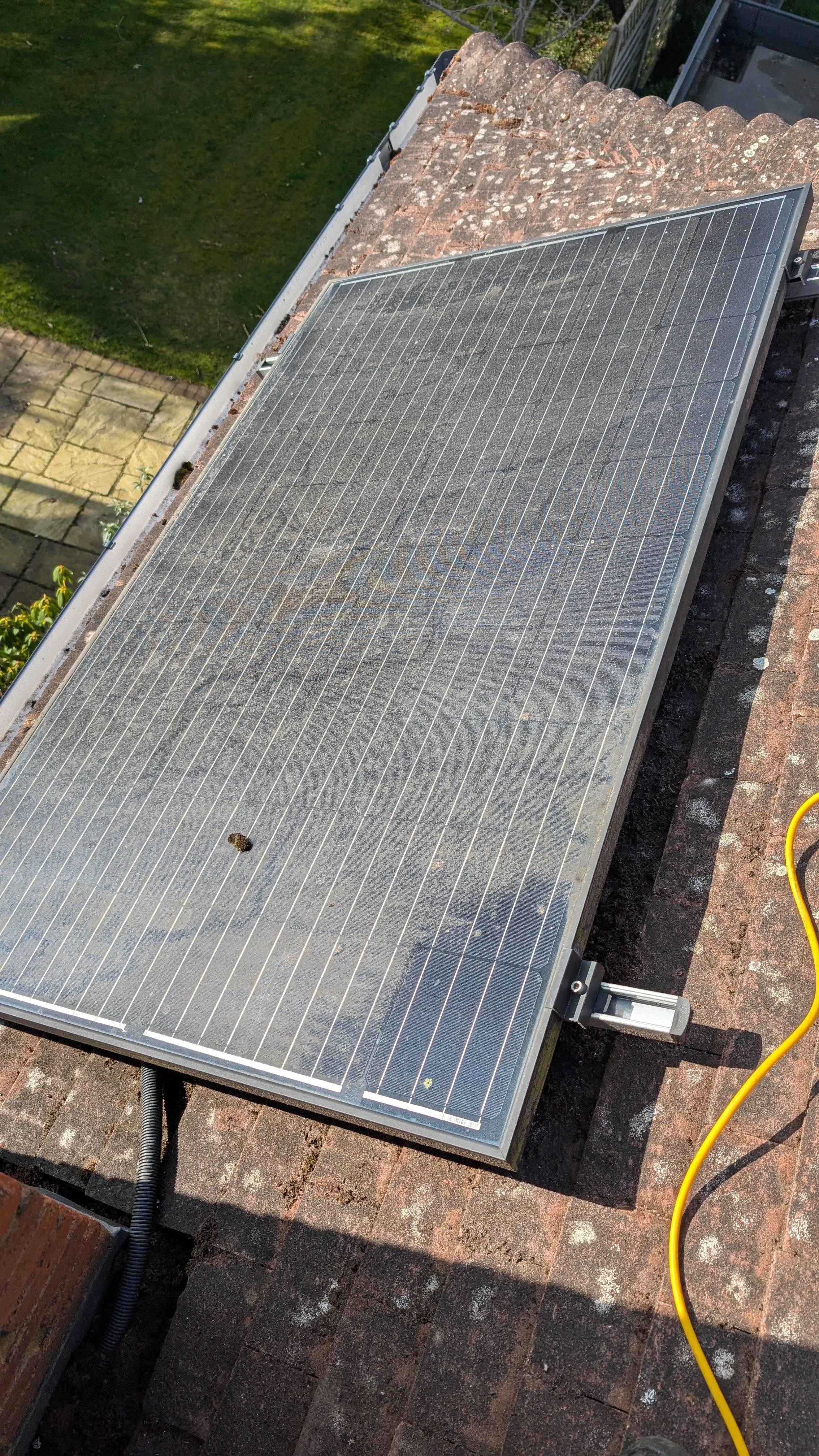 Solar panels dirty before cleaning Melbourne